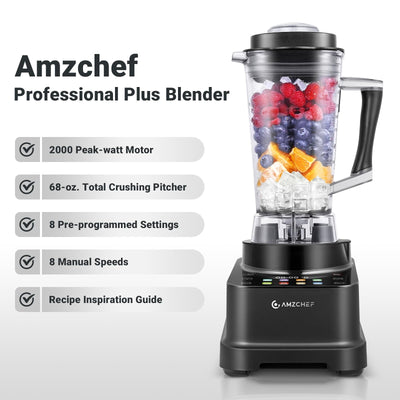 AMZCHEF’s 8 in 1 Professional Blender,  2000W , 2L Jug