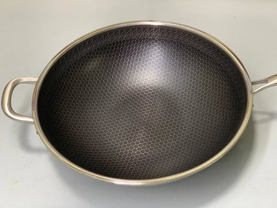 Laser  Coated Deep Frying Pan Non Stick and HoneyComb Pattern