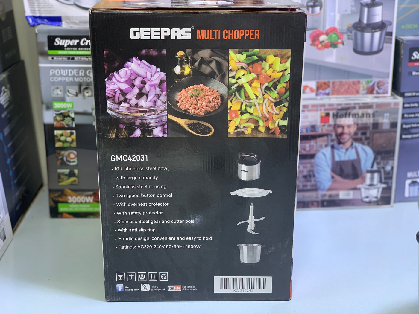 Geepas Commercial Meat Chopper |1500W & 10L