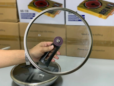 Laser  Coated Deep Frying Pan Non Stick and HoneyComb Pattern