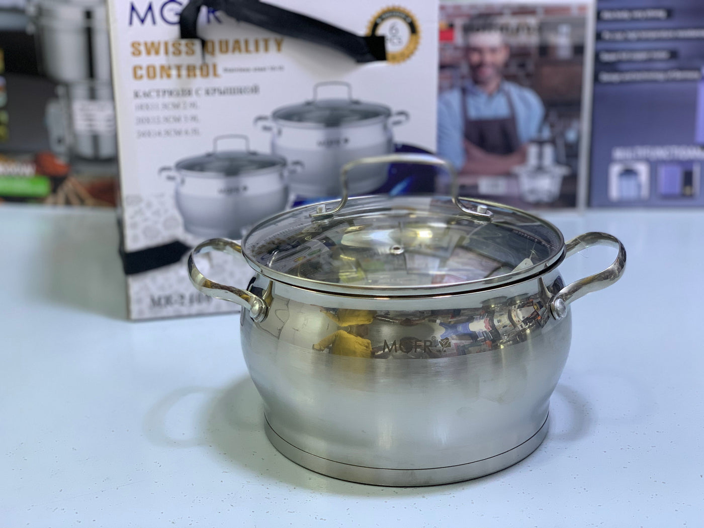 MGFR’s 6 Pieces Cookware Set , Swiss Quality Control, Stainless Steel