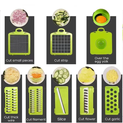 12 In 1 Multifunctional Vegetable Chopper. Slicer Dicer Cutter with Container