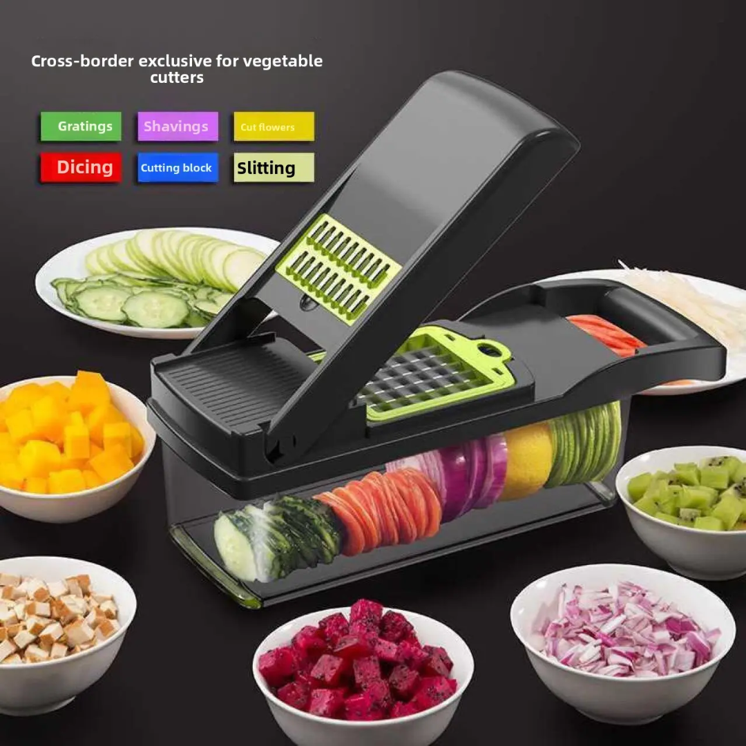 12 In 1 Multifunctional Vegetable Chopper. Slicer Dicer Cutter with Container
