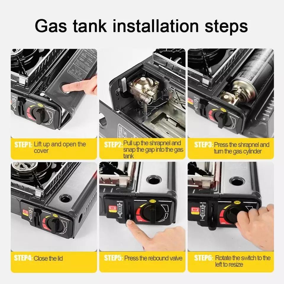 Outdoor Gas Stove with Suitcase (With Butane Can)