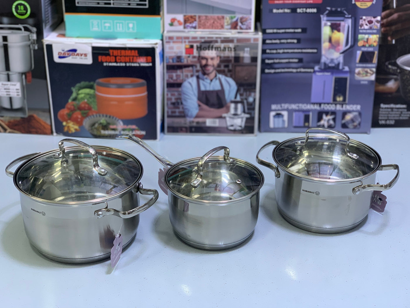 Korkmaz 12 Pieces Cookware Sets A1889 Stainless Steel