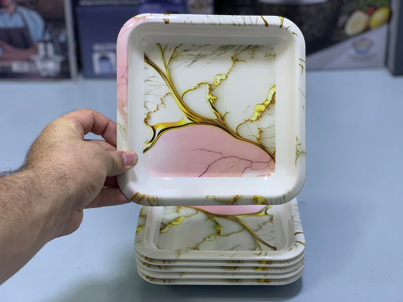 6 Person Melamine Dinner Set