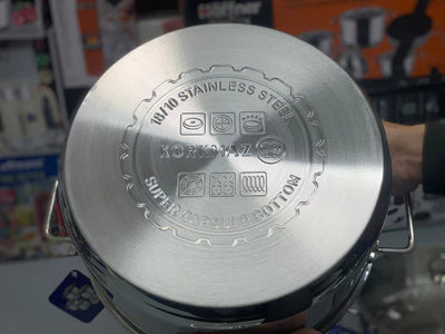 Korkmaz Turkish Original 10 Pieces Cookware Set Stainless Steel