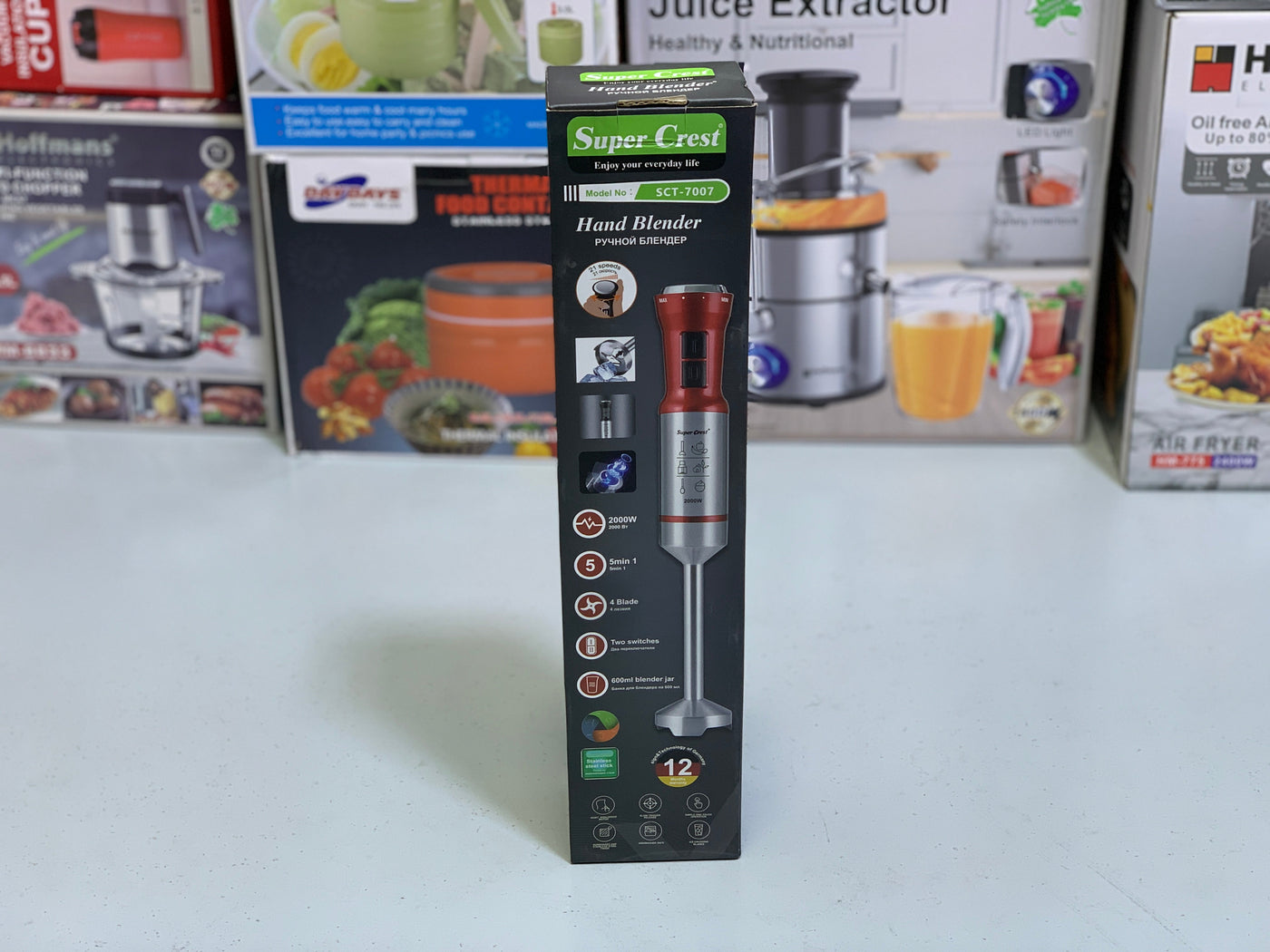 Super Crest Hand Blender Stainless Steel Blades Model: STC-7007