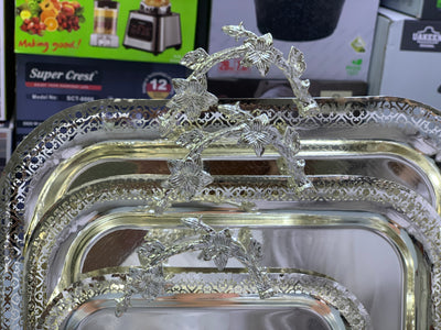Stainless steel Tray set Model H-3 Silver