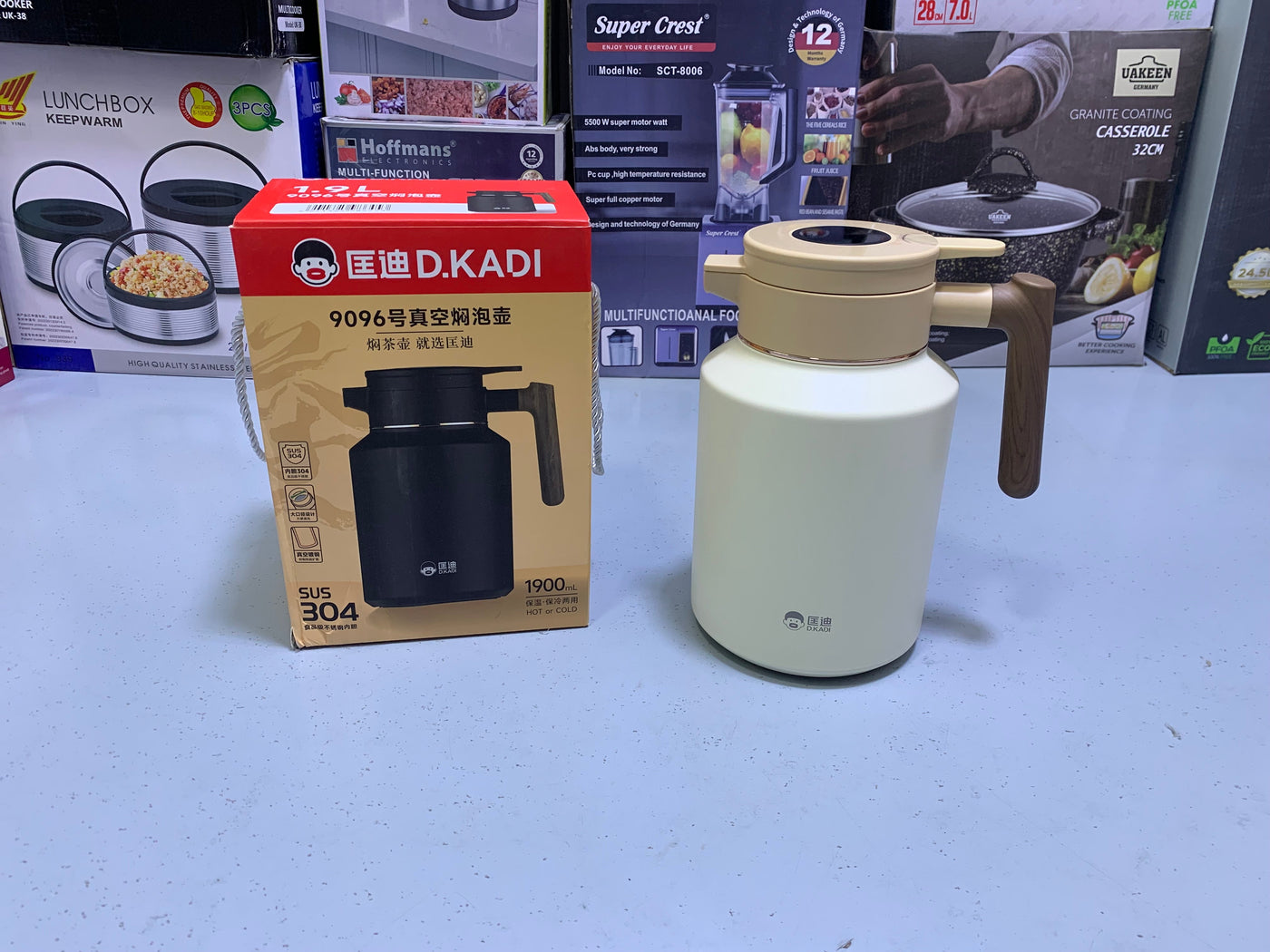 D-Kadi  Tea and Coffee Thermos SUS 304  Stainless Steel Model 9096 1900ml