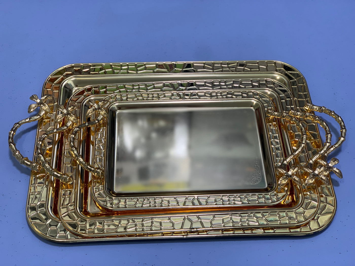Stainless steel Golden Tray set Model H-1 Golden