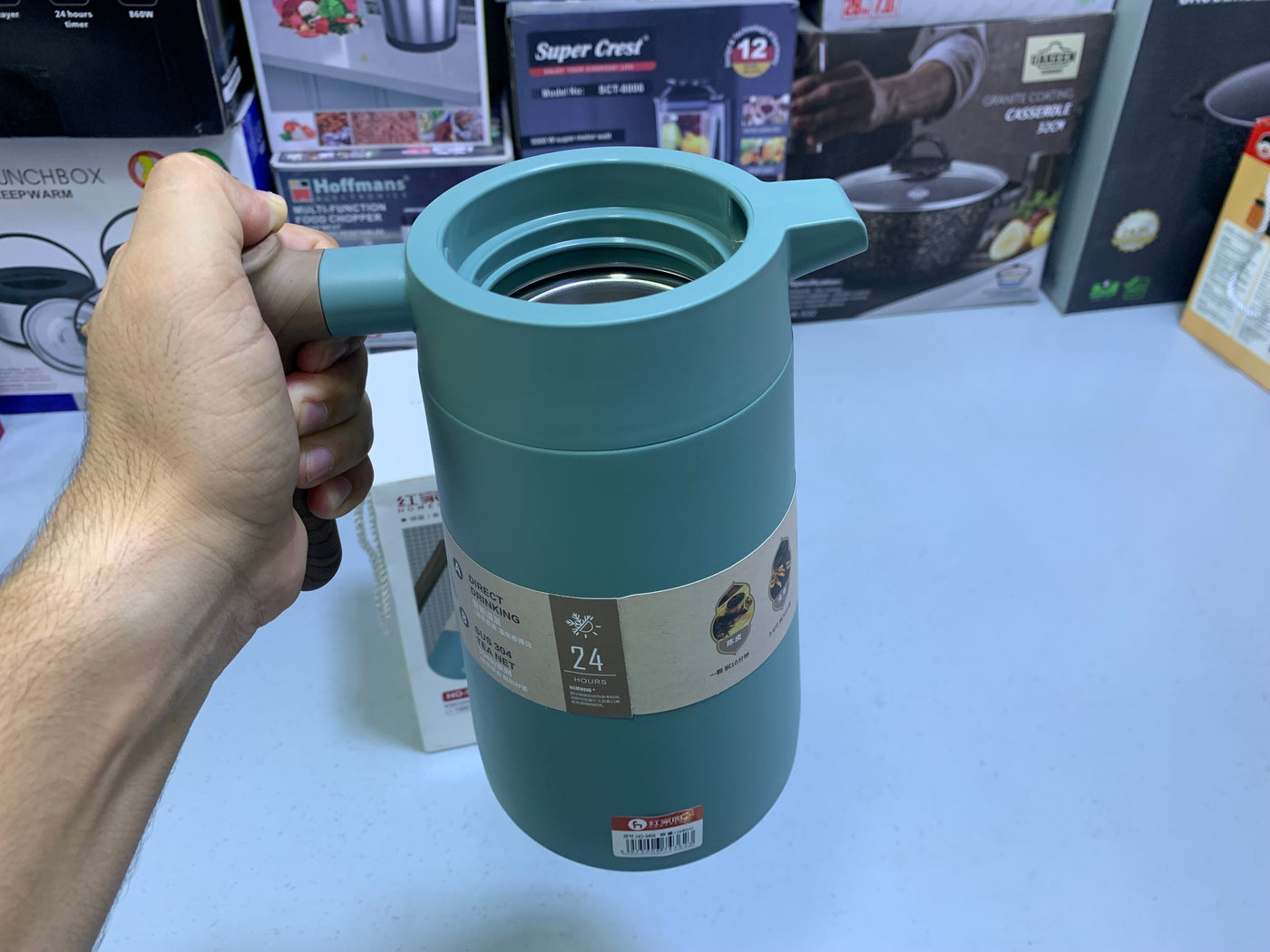 Homered Tea Thermos with Temperature Indicator SUS 304  Stainless Steel Model H0-9406 1680ml