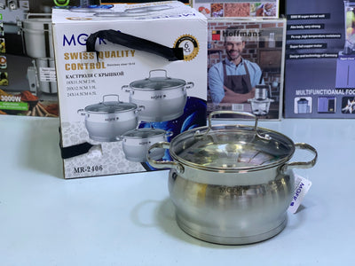 MGFR’s 6 Pieces Cookware Set , Swiss Quality Control, Stainless Steel