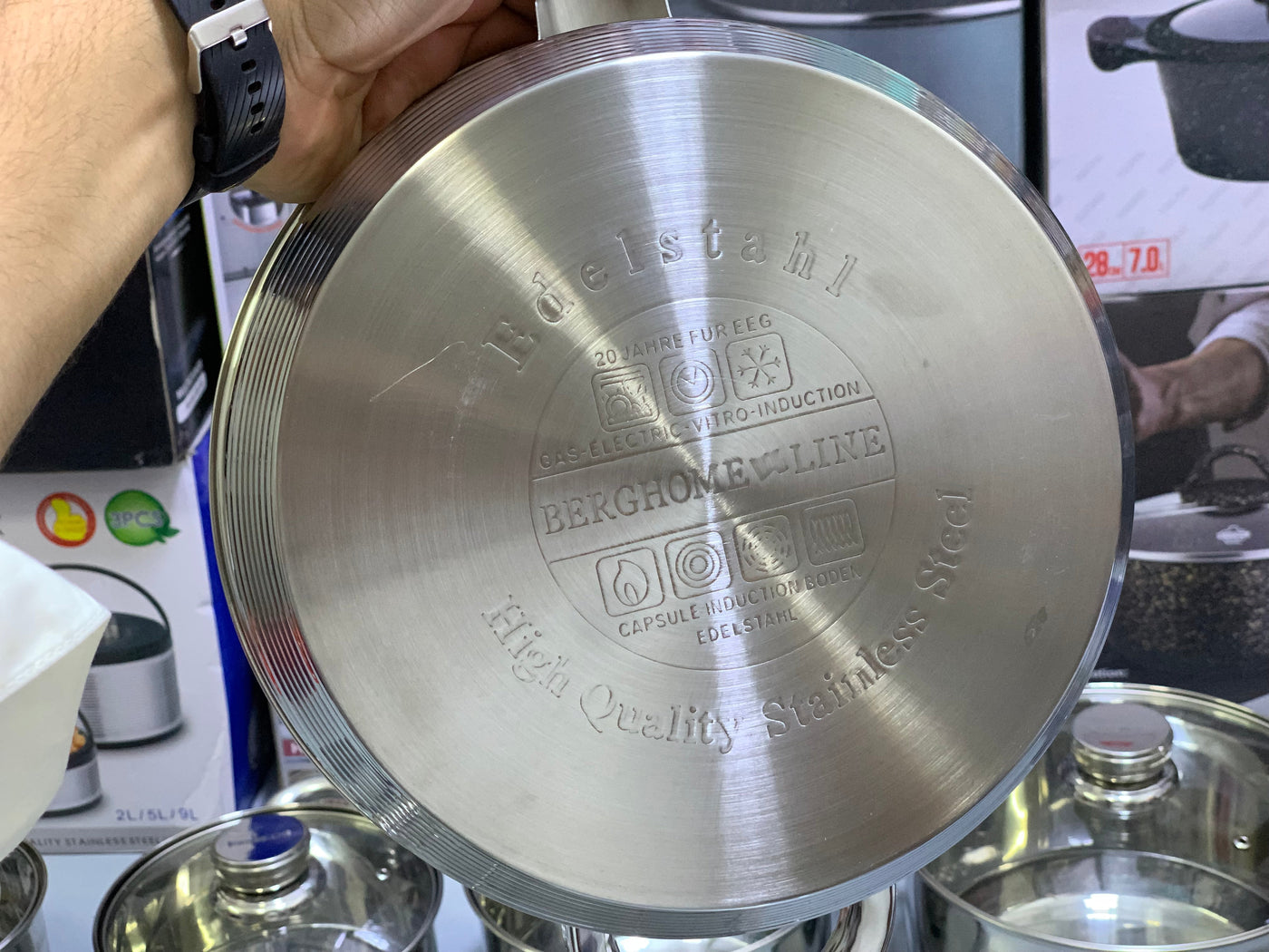 Berghome Line 16 Pieces Cookware Set Stainless Steel