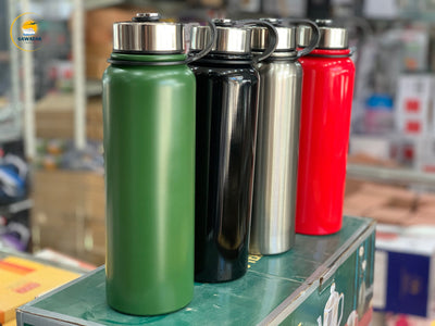 Vacuum Hot & Cold Bottles with Leather Cover  1100 ML Stainless Steel  Hot Selling Item