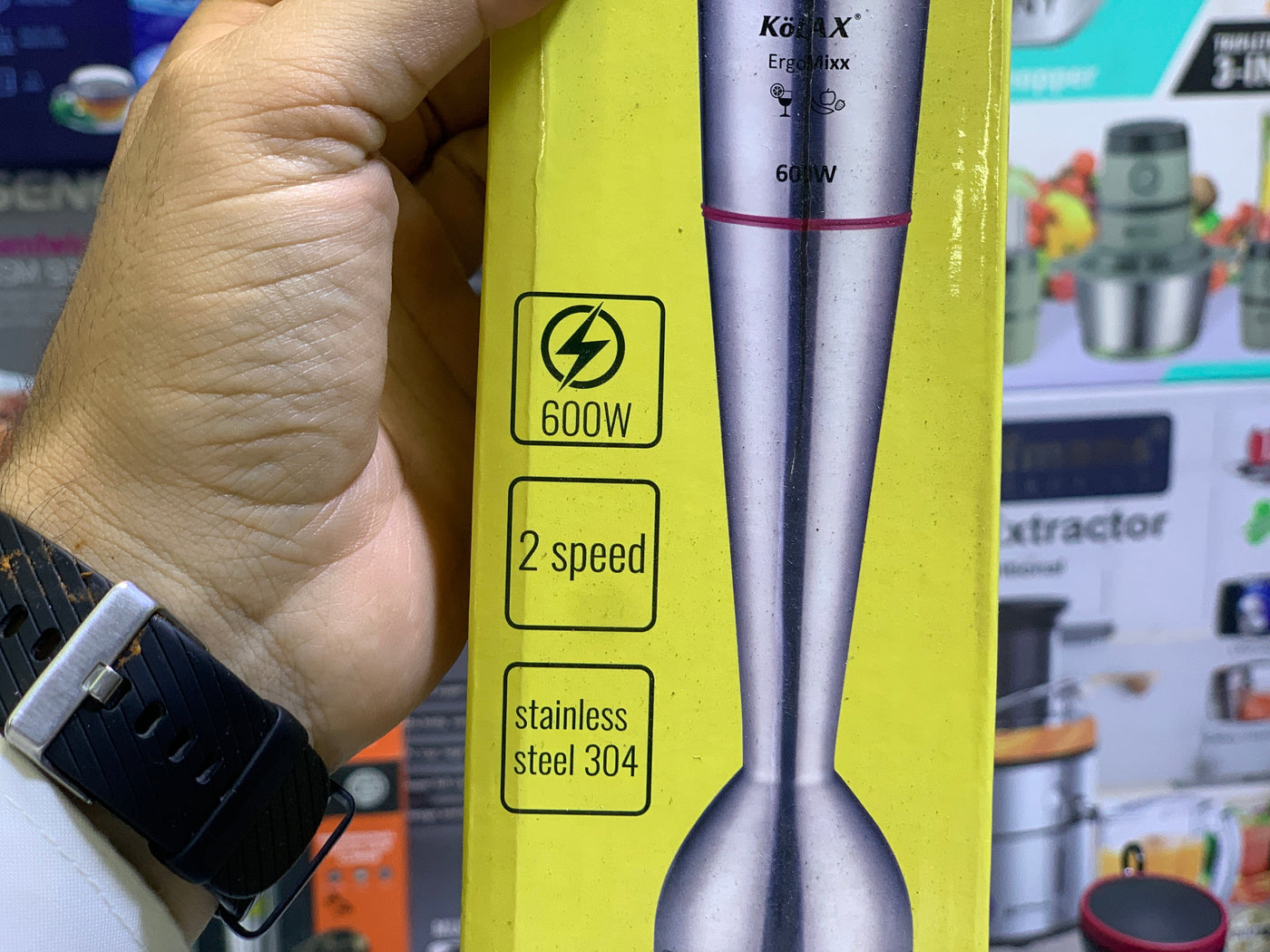 Kolax Hand Blender Stainless Steel 600w