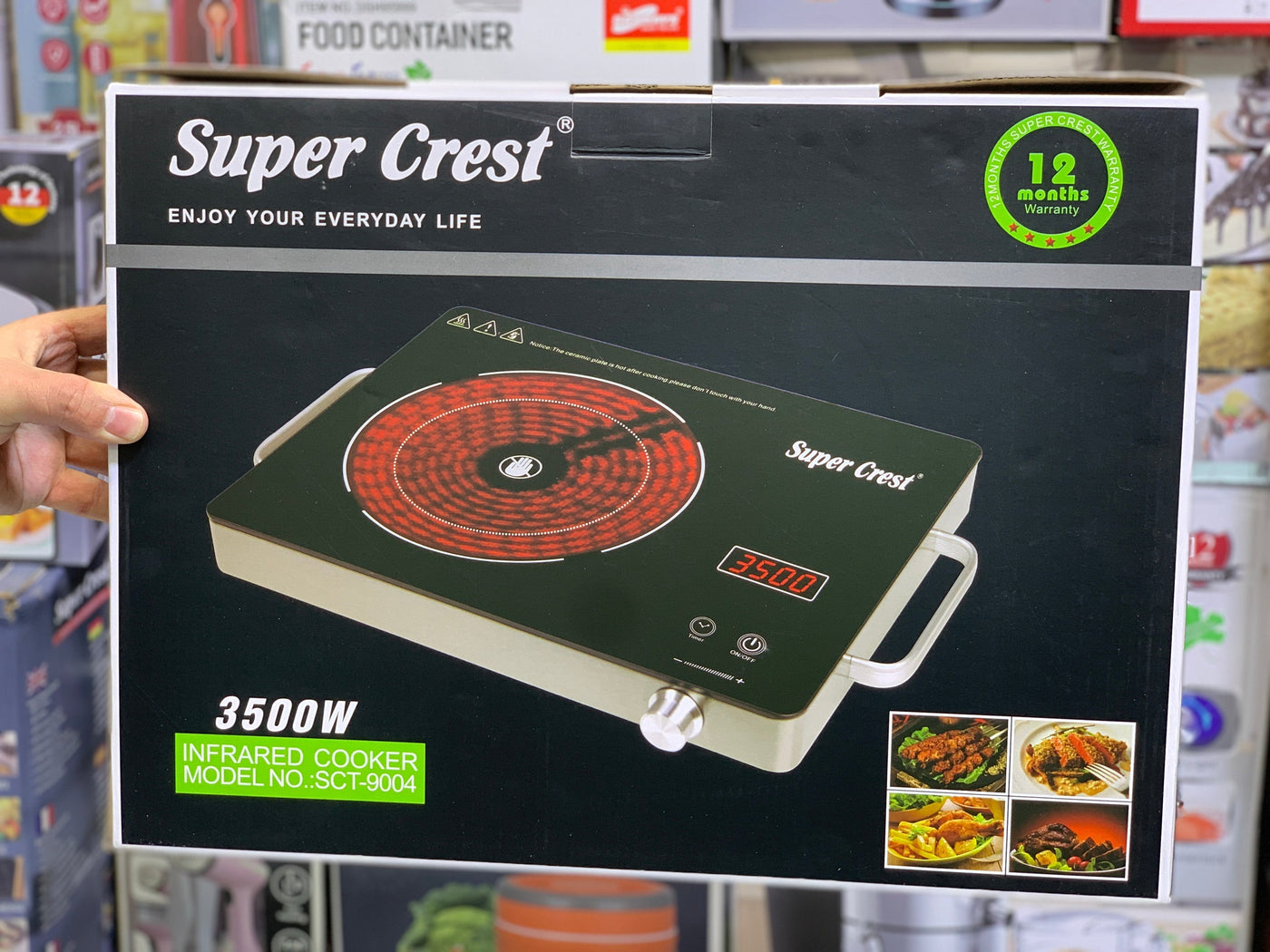 Super Crest Electric Stove 3500w Designed by Germany 🇩🇪 with 1 year Circuit Warranty