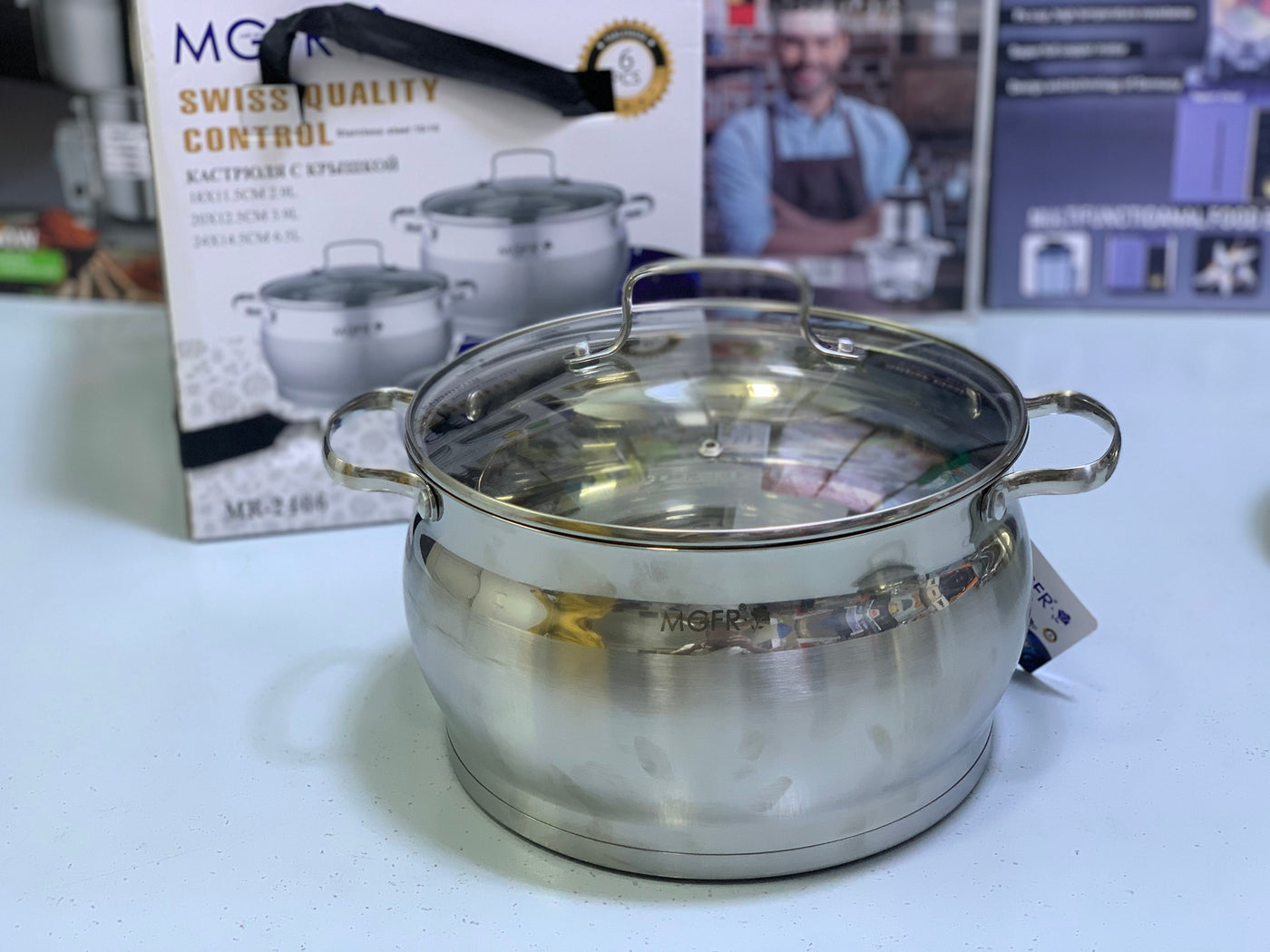 MGFR’s 6 Pieces Cookware Set , Swiss Quality Control, Stainless Steel