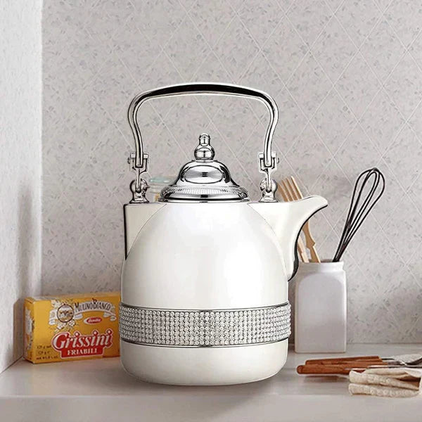 Arabian Insulation Pot Thermos Thermos Glass Bile Kettle Water Bottle (Color: White)