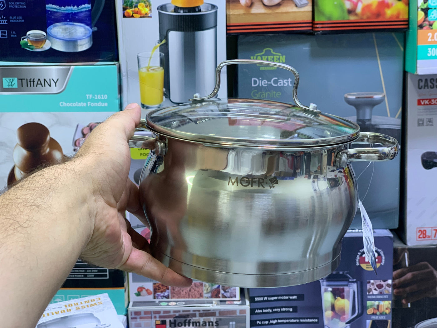 MGFR’s 6 Pieces Cookware Set , Swiss Quality Control, Stainless Steel