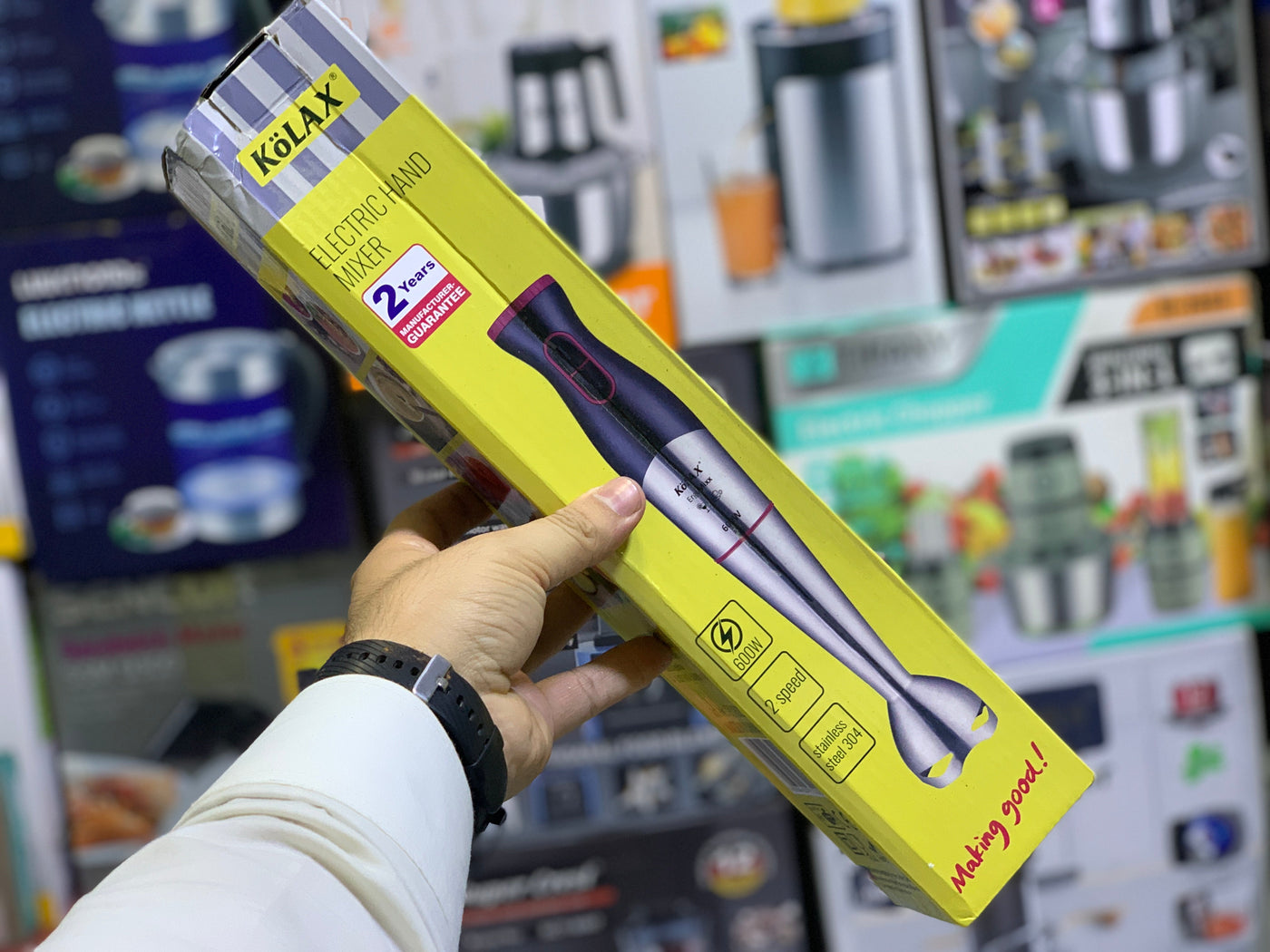 Kolax Hand Blender Stainless Steel 600w