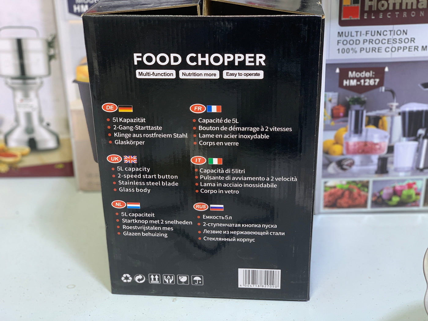 Ancher Plus Food Chopper and Grinder 5L and 1000w with Double Blades Model l: APC-850