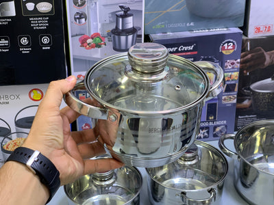 Berghome Line 16 Pieces Cookware Set Stainless Steel