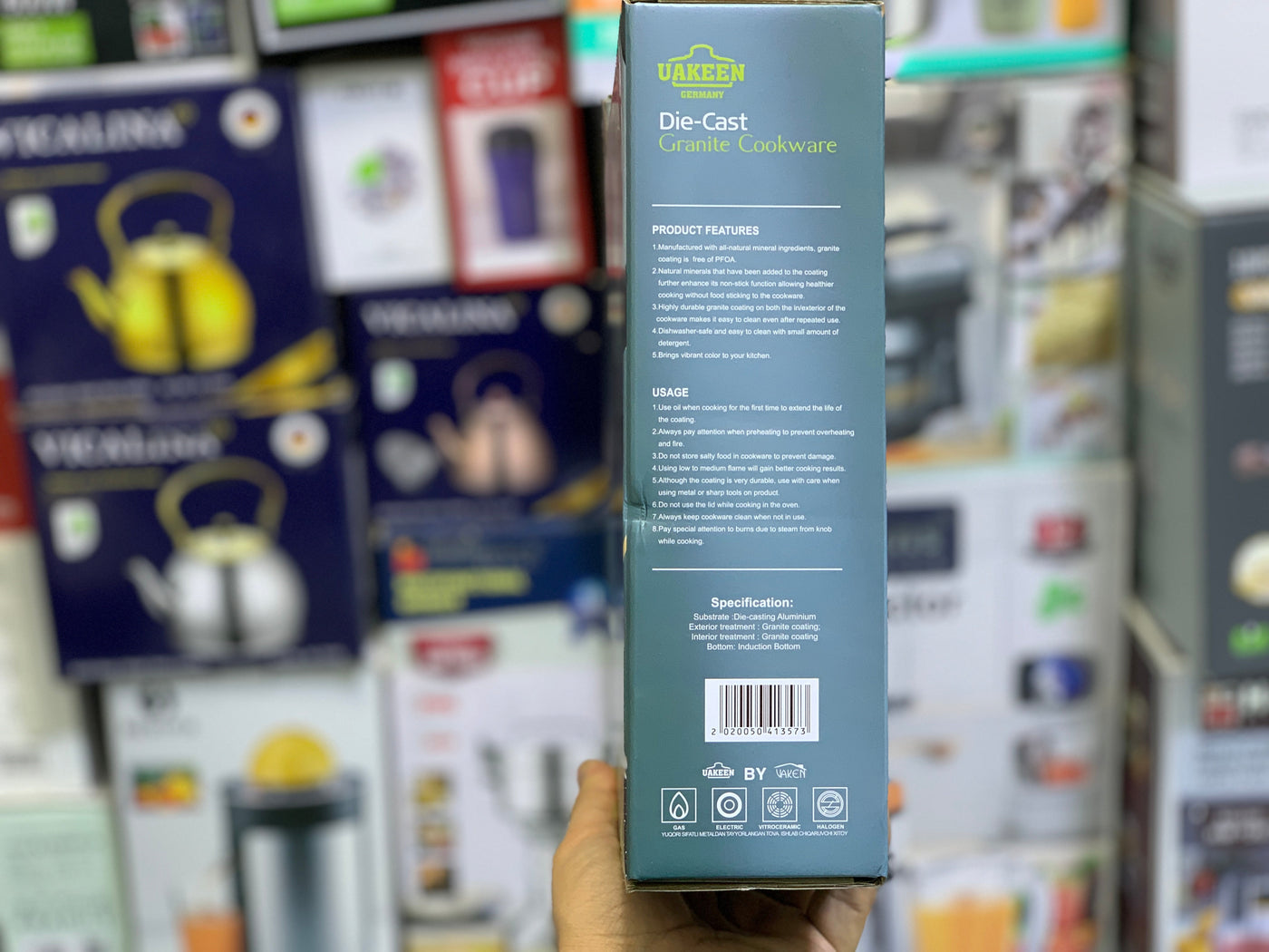 UAKEEN Die Cast Frying Pan 24cm and 2L