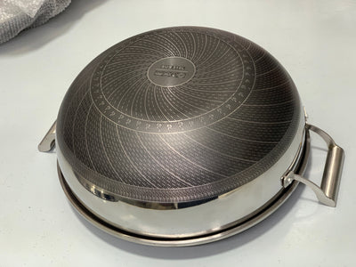 Laser Coated HoneyComb Pattern Deep Frying Karahi /Handi