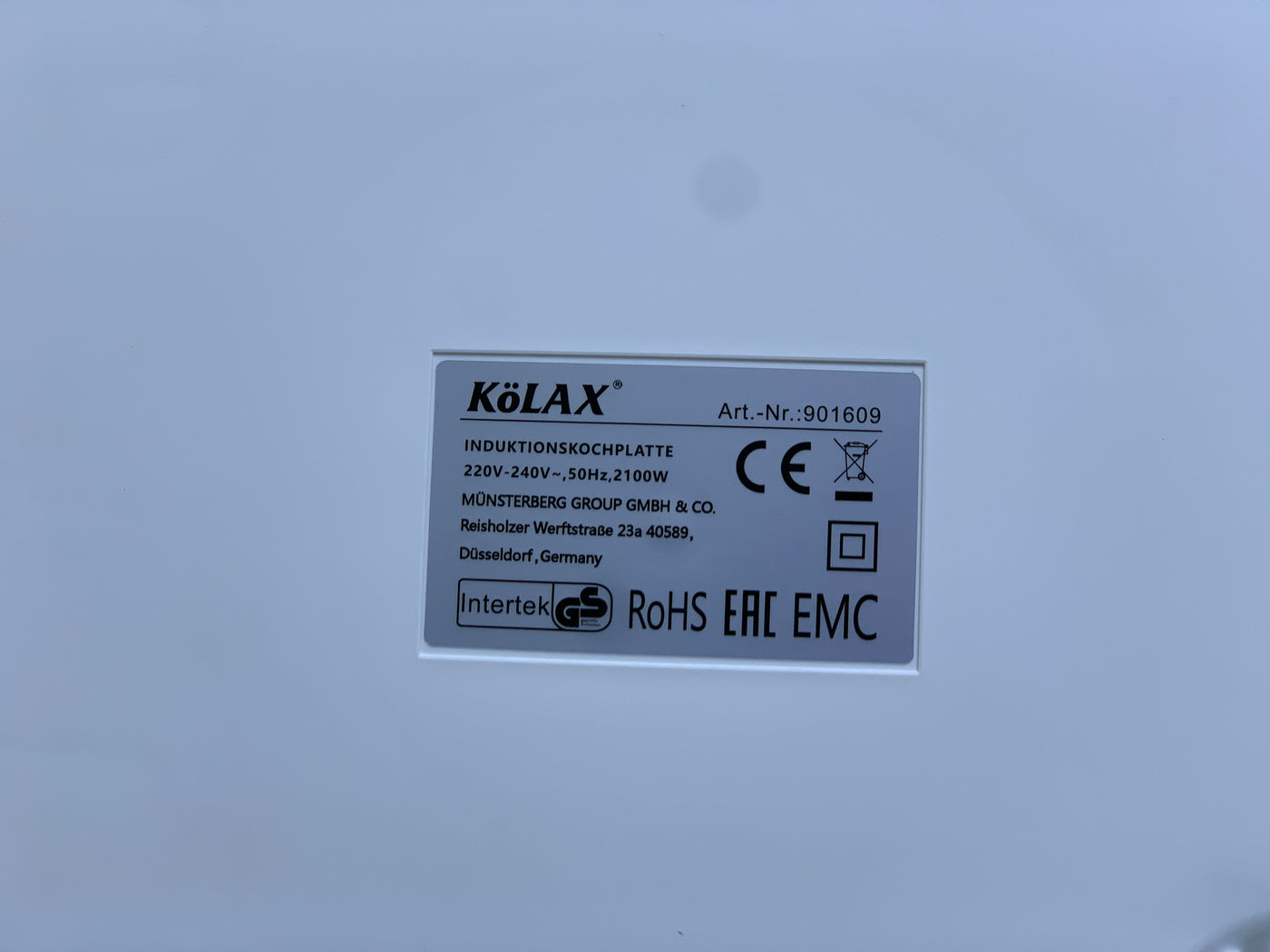 Original Germany Kolax Induction Electric Cooker Power Consumption  120w-2100w