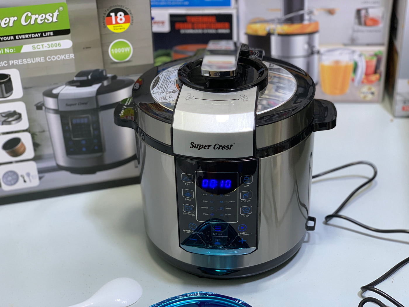 Super Crest Electric Pressure Cooker 1000w Model: SCT-3006