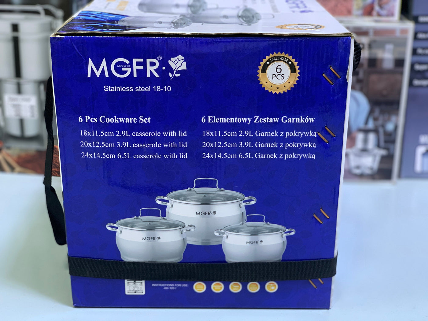 MGFR’s 6 Pieces Cookware Set , Swiss Quality Control, Stainless Steel
