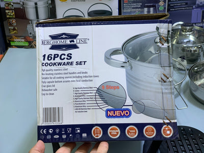 Berghome Line 16 Pieces Cookware Set Stainless Steel