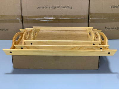 Wooden Serving Trays 3 Pieces
