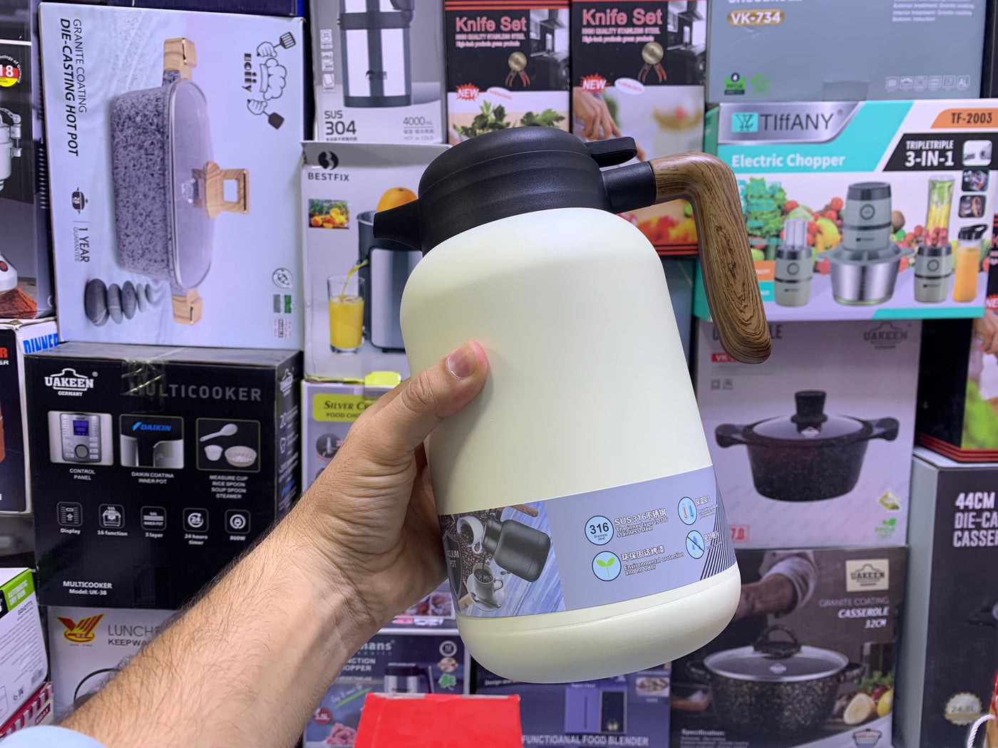 Vacuum Tea Pots 2000ml Stainless Steel SUS304, Vacuum thermos