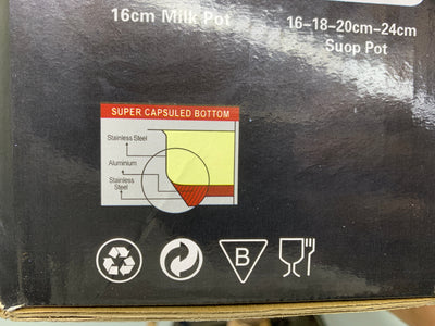 16 Pieces STNIITHAN Stainless Steel Cookware Set