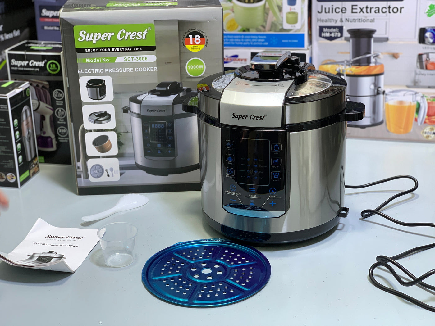Super Crest Electric Pressure Cooker 1000w Model: SCT-3006