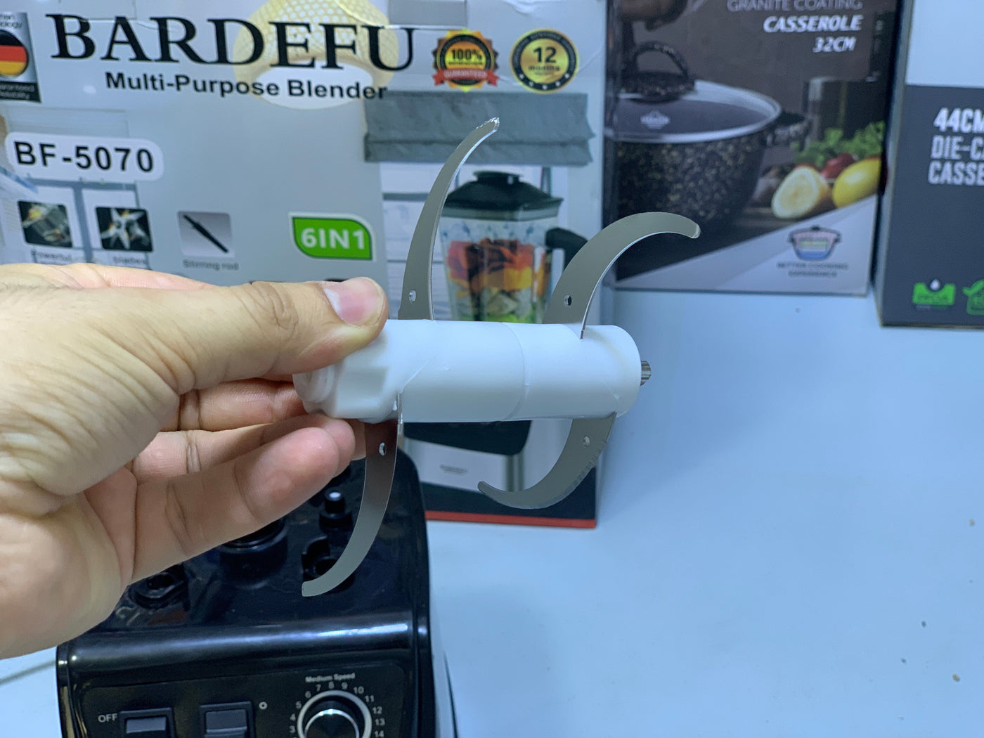 Bardefu 6 in 1 Juicer Stainless Steel Blades Full Copper Motor