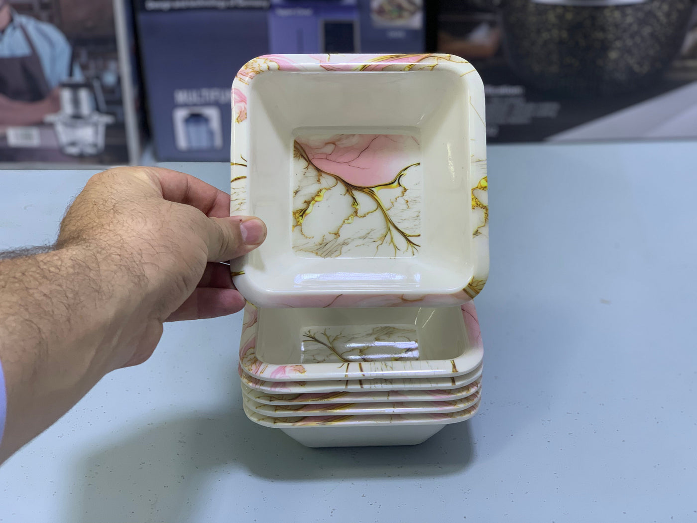 6 Person Melamine Dinner Set