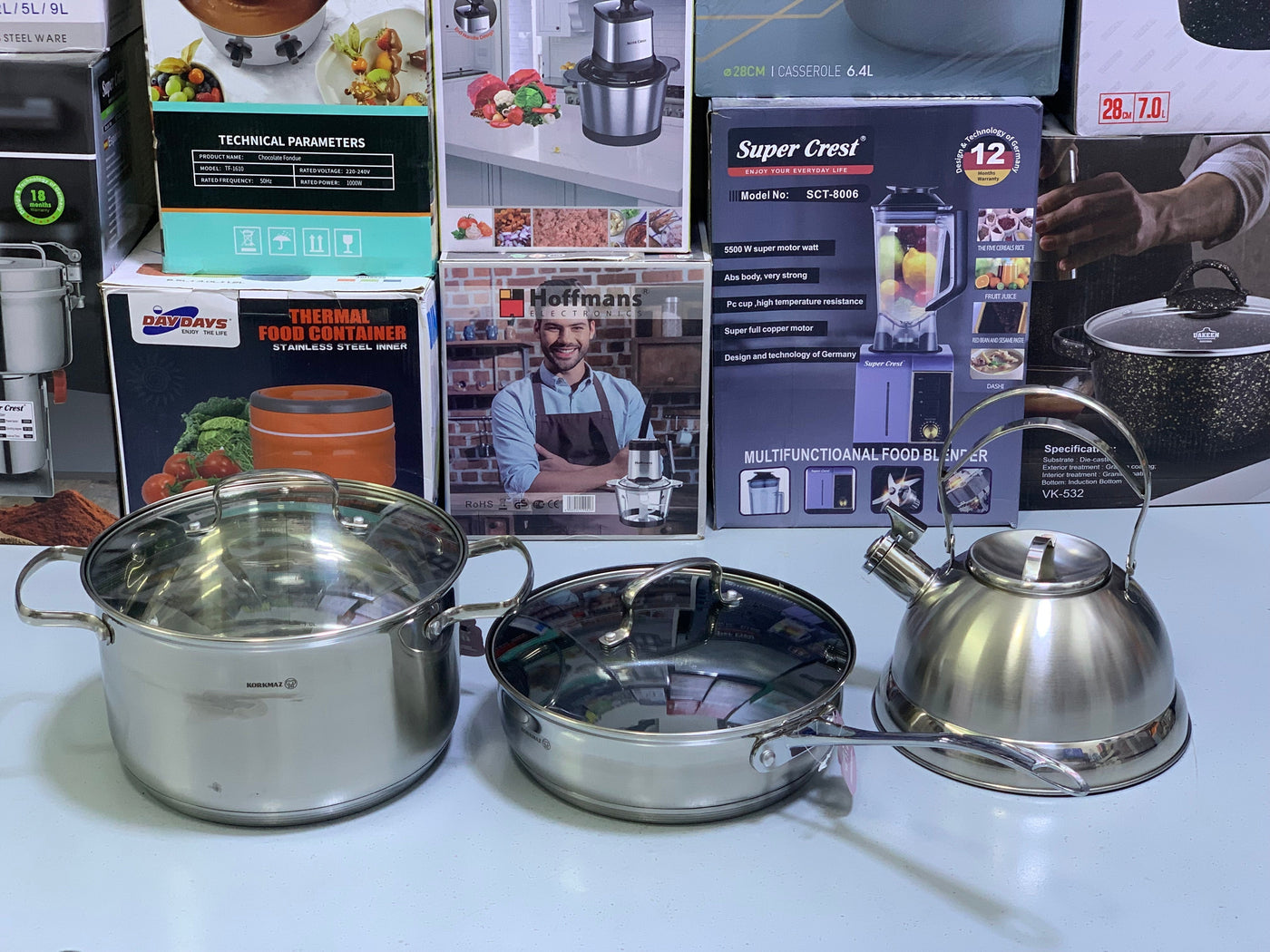Korkmaz 12 Pieces Cookware Sets A1889 Stainless Steel