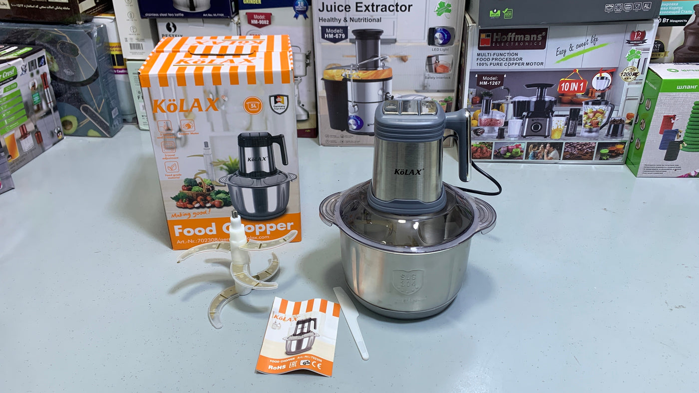 Kolax Meat Chopper with Double Stainless Steel Blades