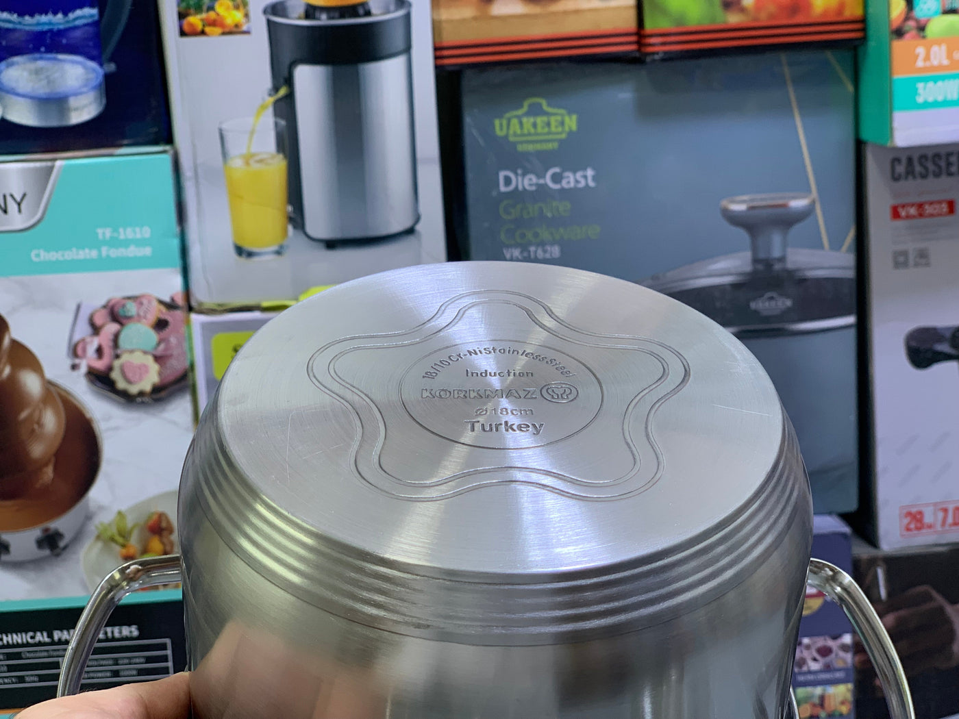 Korkmaz 12 Pieces Cookware Sets A1889 Stainless Steel