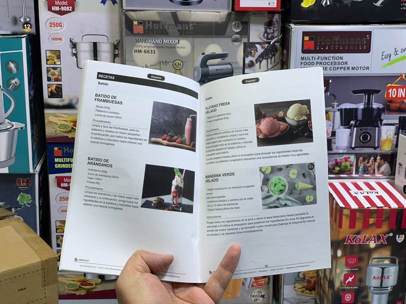 AMZCHEF’s 8 in 1 Professional Blender,  2000W , 2L Jug