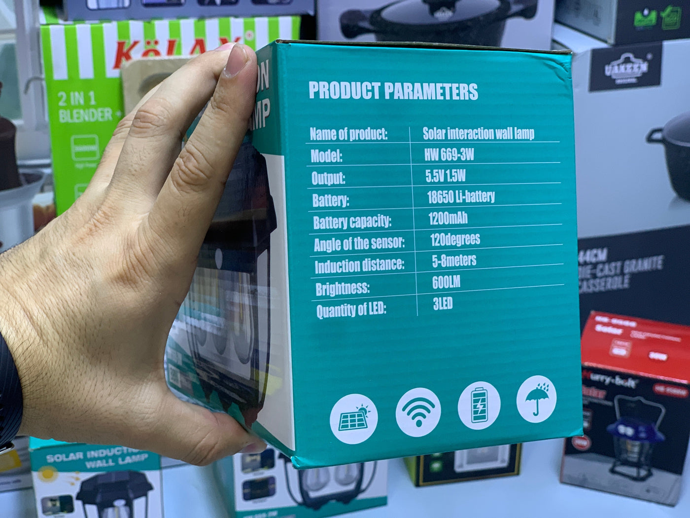 Solar induction wall lamp HW 669-3w