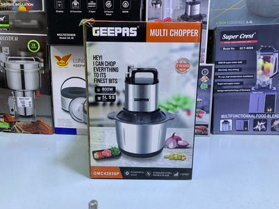 Geepas Multi Chopper 800w and 5L Stainless Steel Double Blades