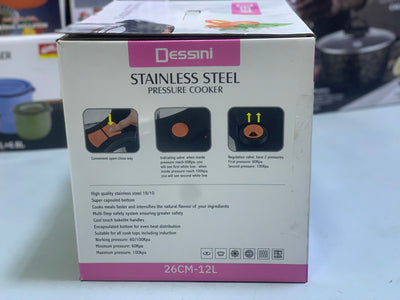 Dessini 12L Pressure Cooker Stainless Steel