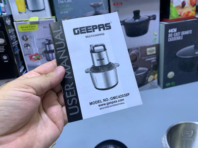 Geepas Multi Chopper 800w and 5L Stainless Steel Double Blades