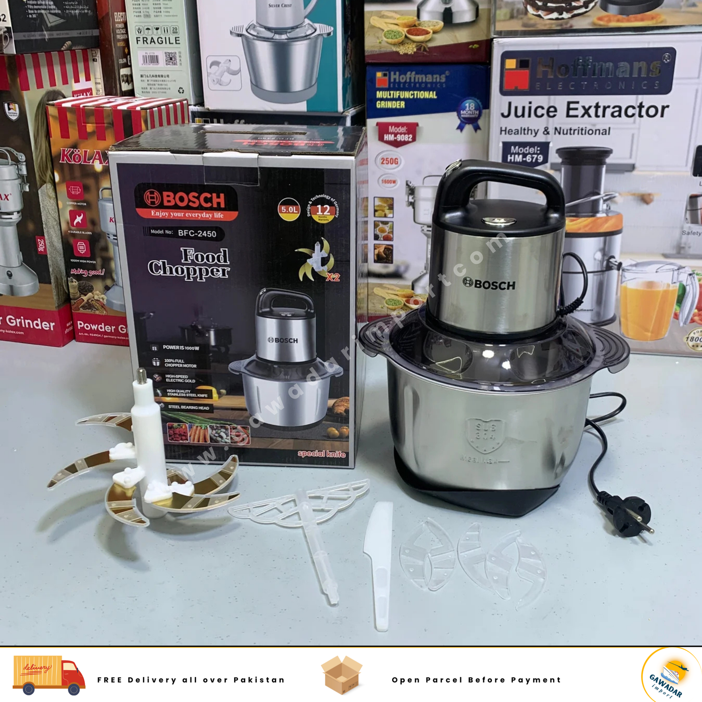 Bosch Brand’s Meat chopper 1000w 5L with double blades