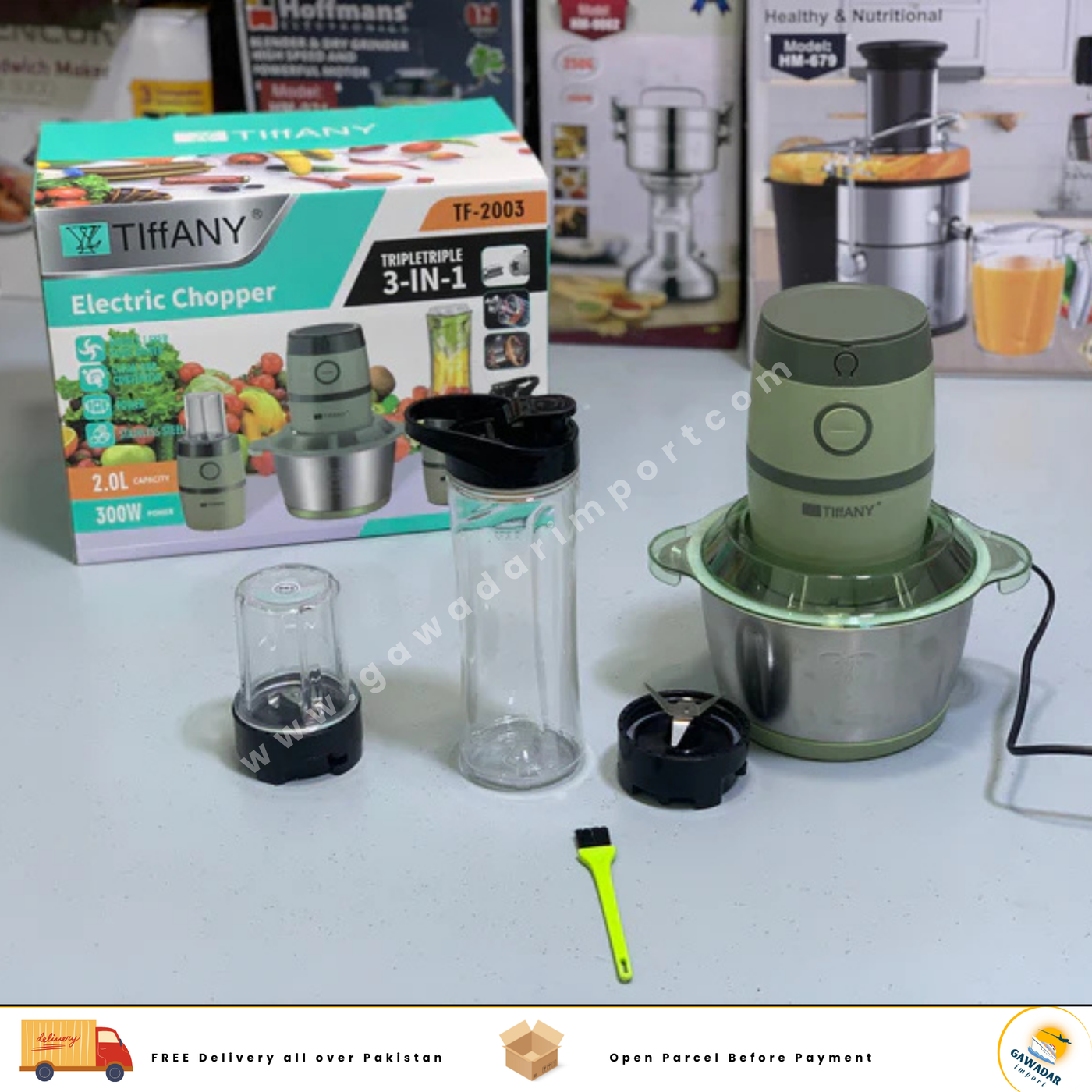 Tiffany Brand’s Electric Chopper and Blender/Juicer Set
