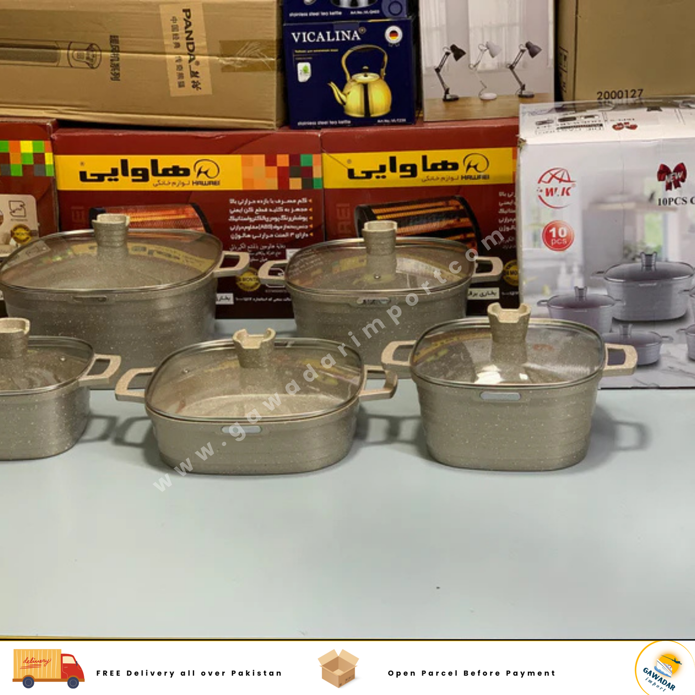 10 Pieces Cookware Set Die Casting Aluminum